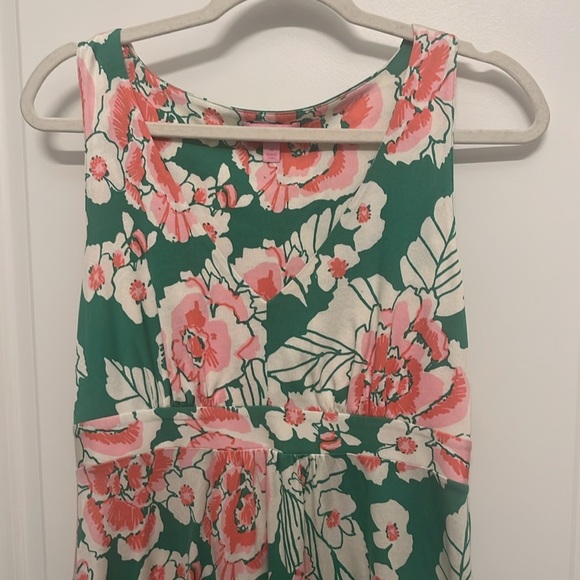 Lilly Pulitzer Cotton Silk Knit Short Sleeveless Dress Pink Green Size Medium - Picture 6 of 10